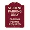 Signmission Student Parking Parking Permit Required Heavy-Gauge Aluminum Sign, 24" x 18", BU-1824-22829 A-DES-BU-1824-22829 - alternate 1